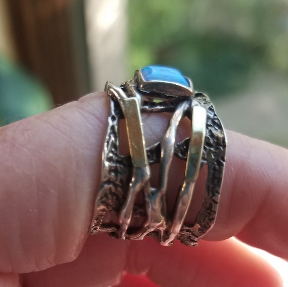 STERLING OPAL RING - Picture 5 of 10